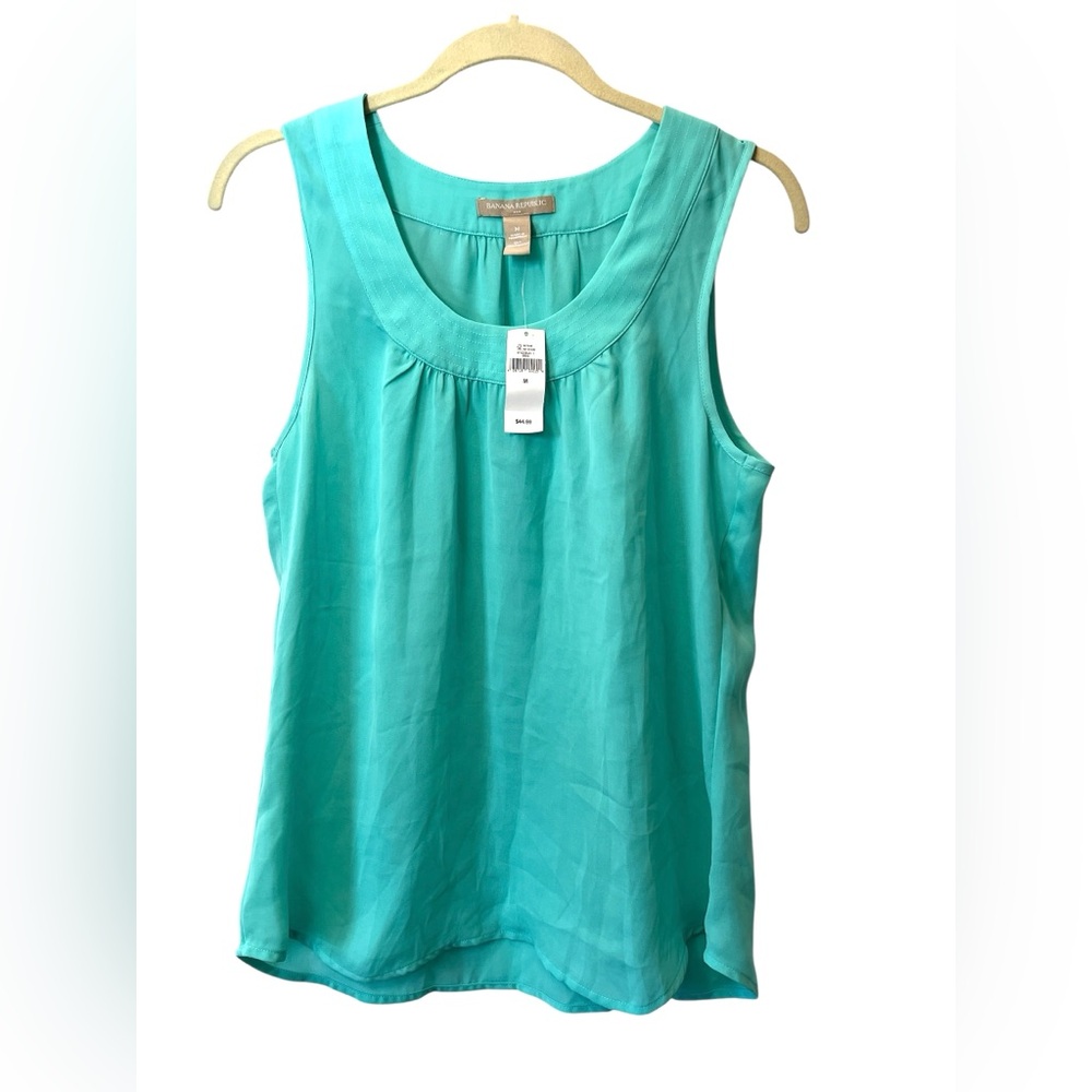 Banana Republic Outlet Turquoise Tank Top Size M Office Business Casual NWT
